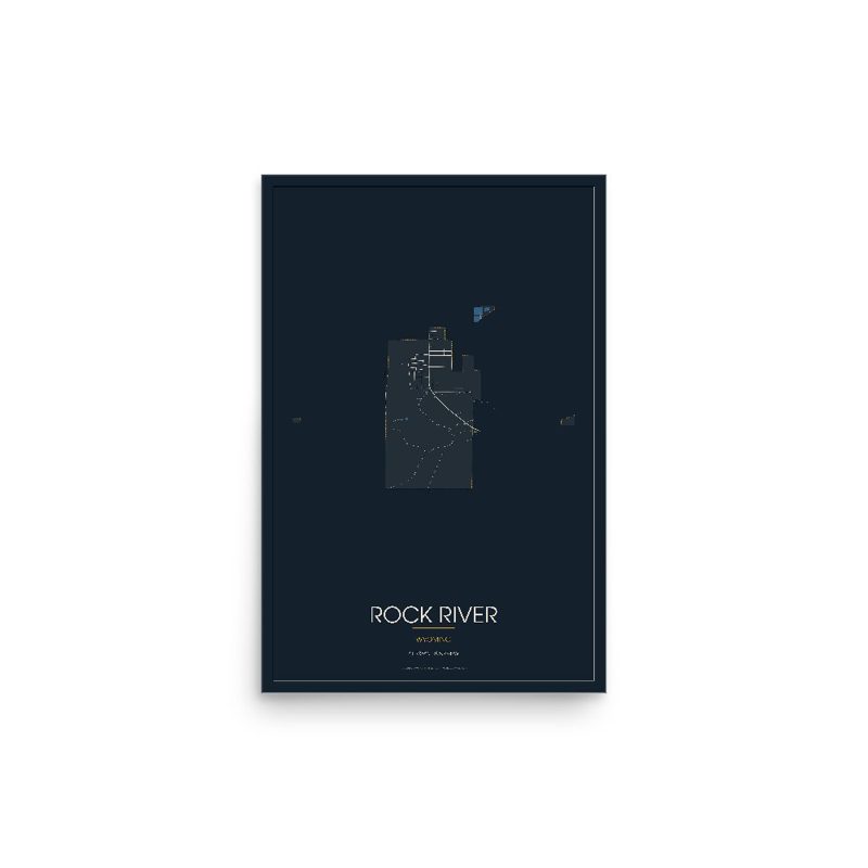 Rock River Street Map Poster · Midnight