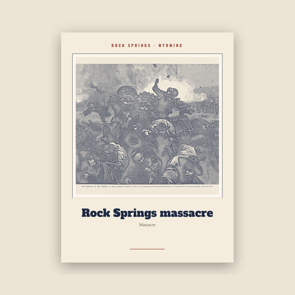 Rock Springs Rock Springs massacre Landmark Print