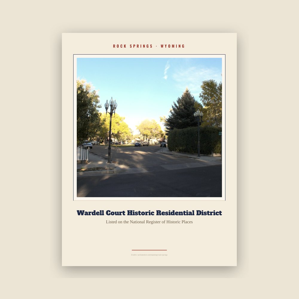 Rock Springs Wardell Court Historic Residential District Landmark Print