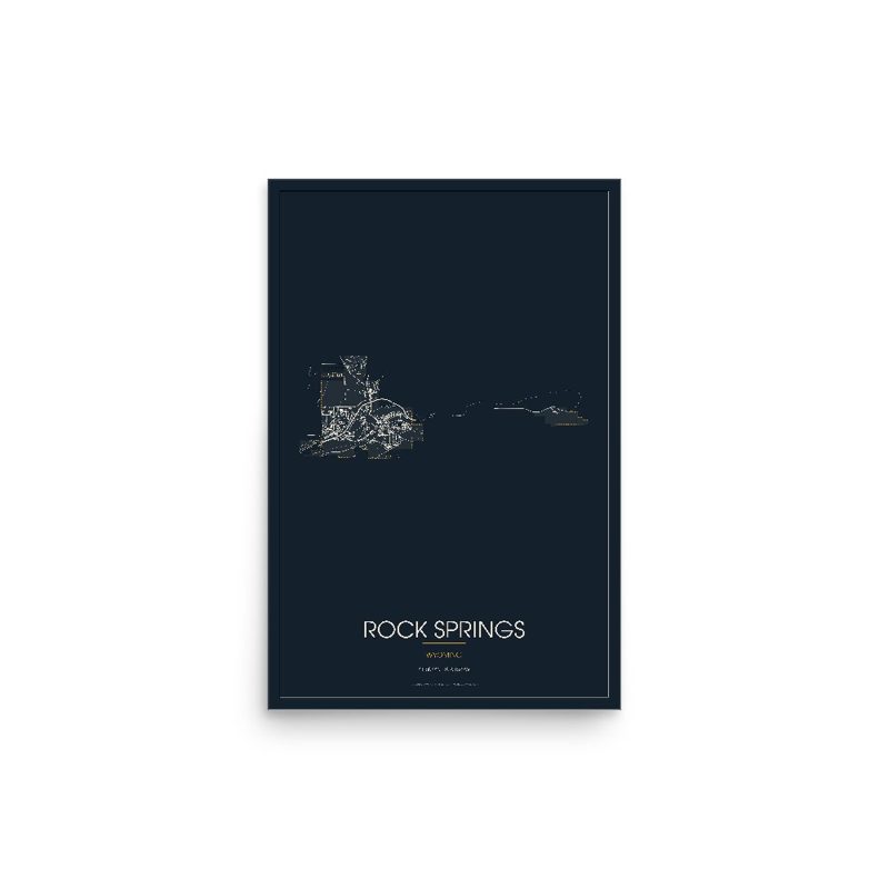 Rock Springs Street Map Poster · Midnight