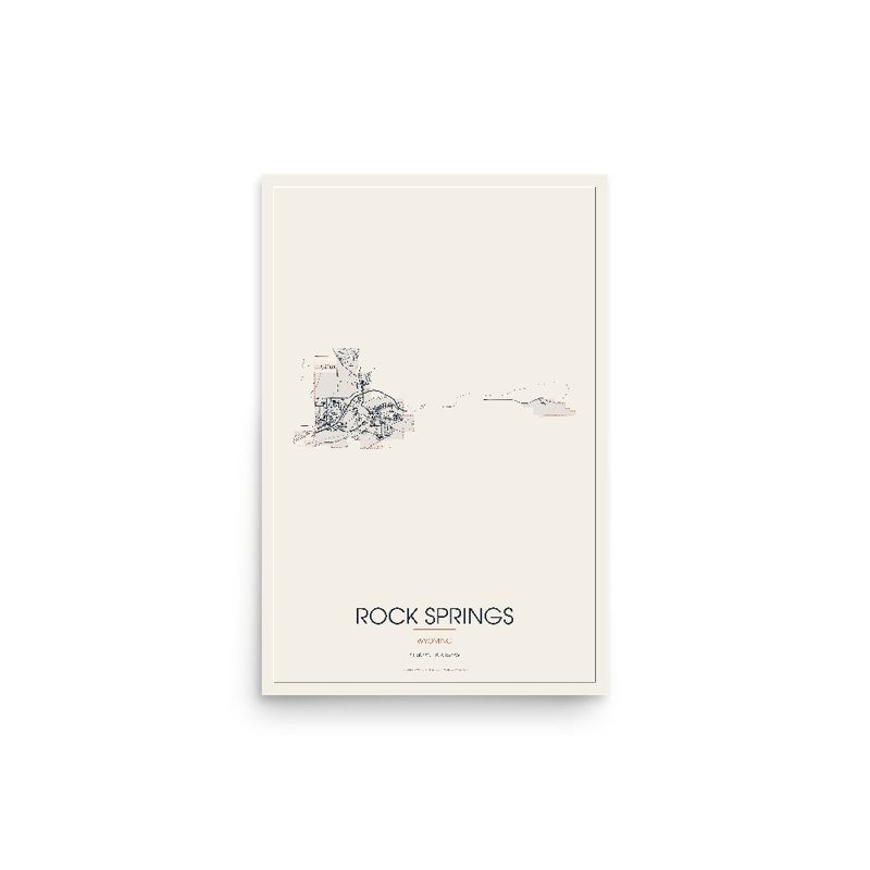 Rock Springs Street Map Poster · Linen