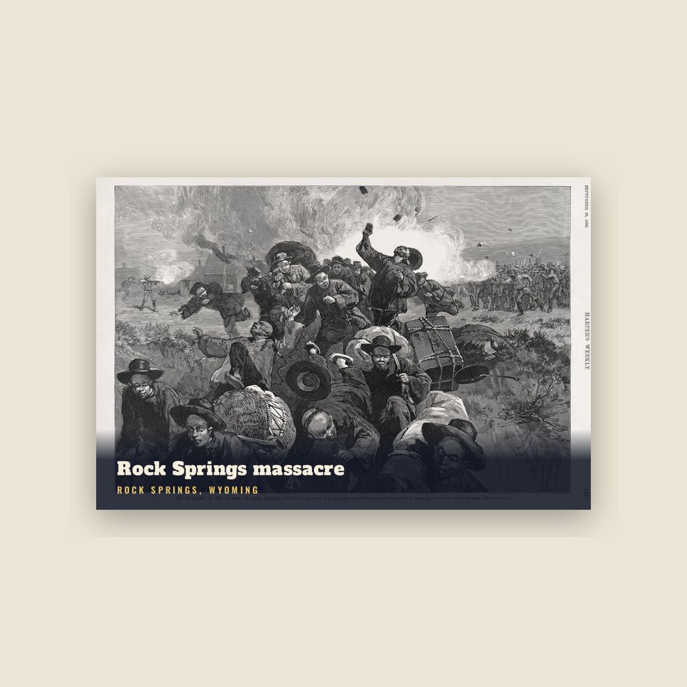Rock Springs Rock Springs massacre Postcard