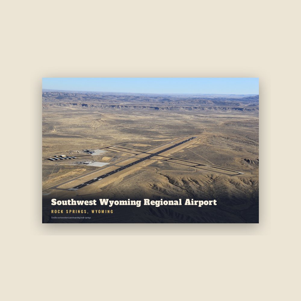 Rock Springs Southwest Wyoming Regional Airport Postcard