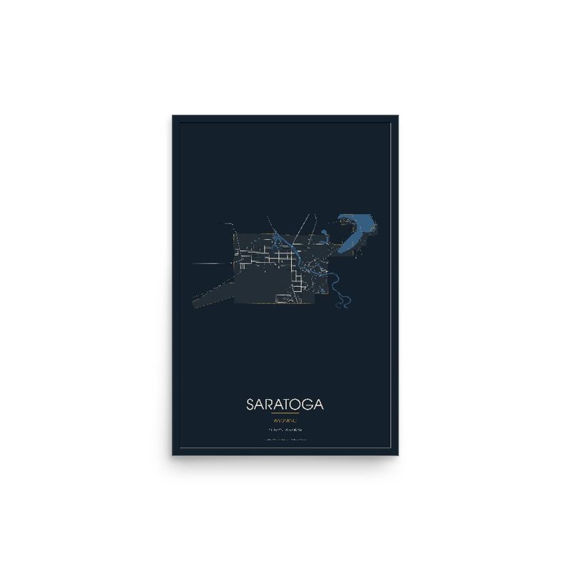 Saratoga Street Map Poster · Midnight