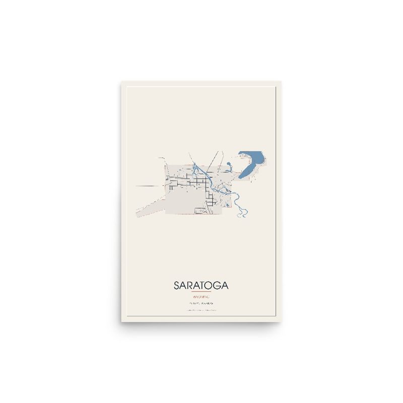 Saratoga Street Map Poster · Linen