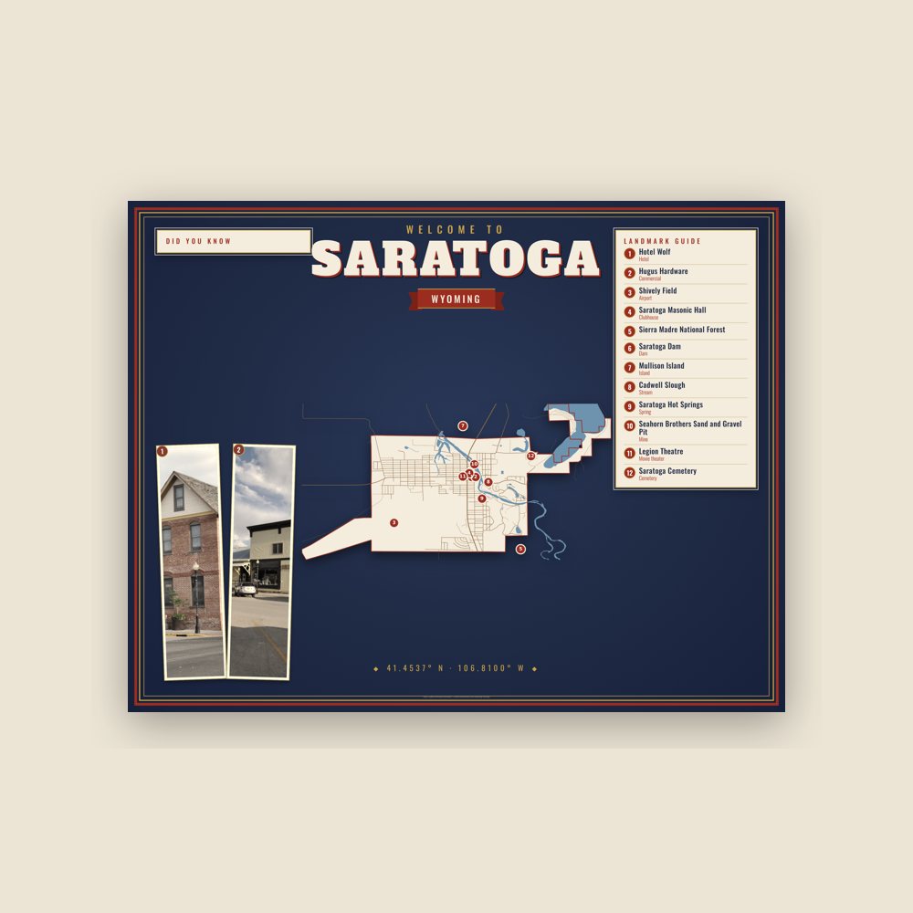 Saratoga Map Placemat