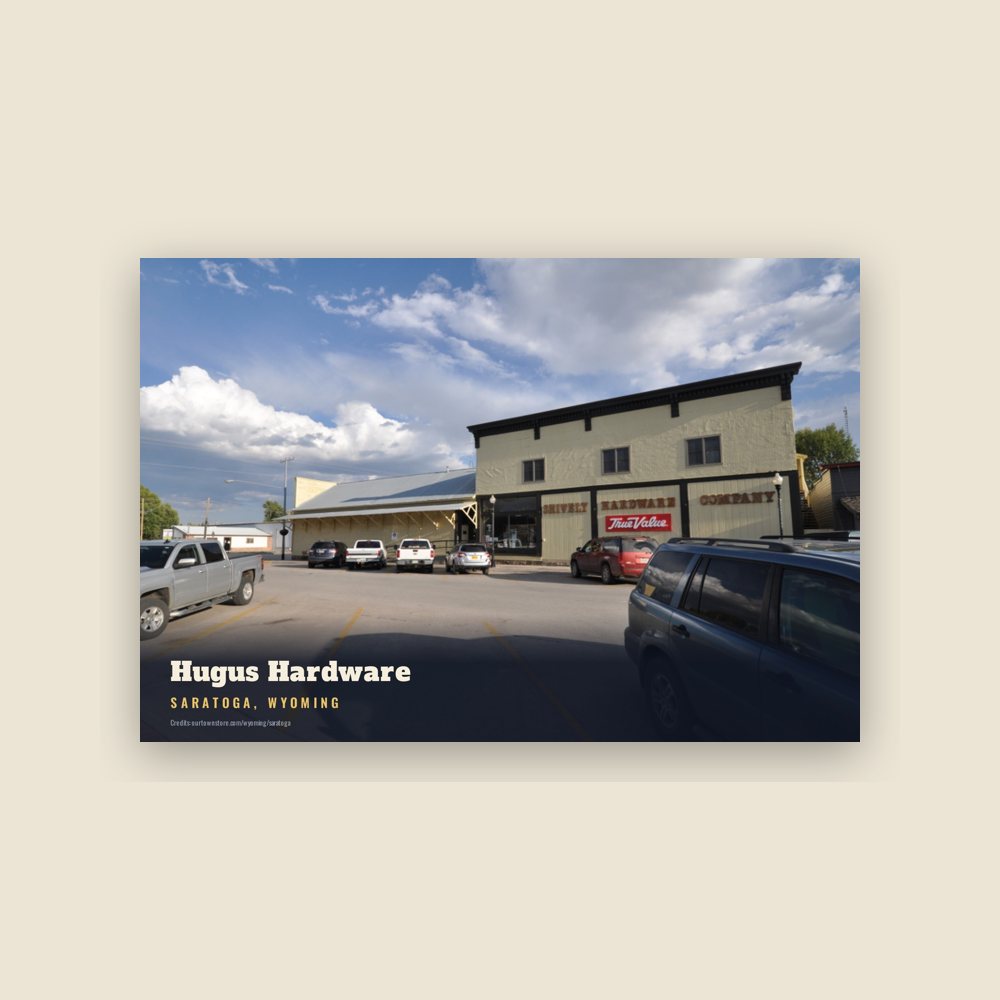 Saratoga Hugus Hardware Postcard