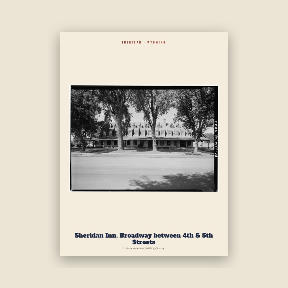 Sheridan Sheridan Inn, Broadway between 4th & 5th Streets Archive Print