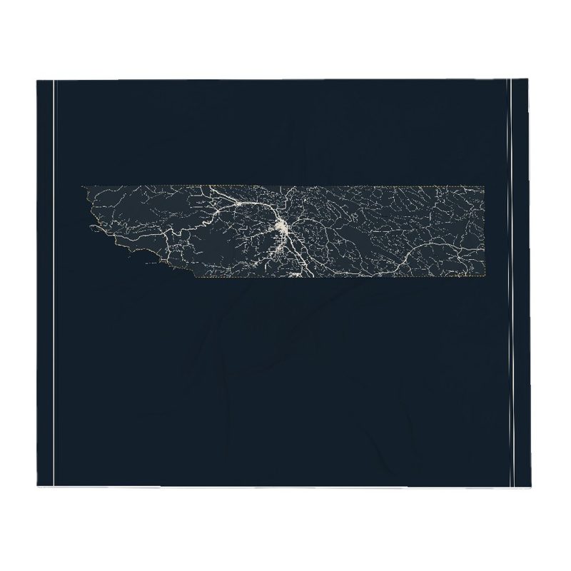 Sheridan Street Map Throw Blanket