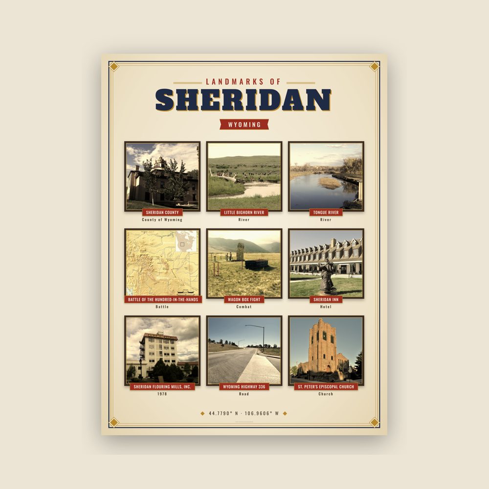 Sheridan Landmarks Photo Poster