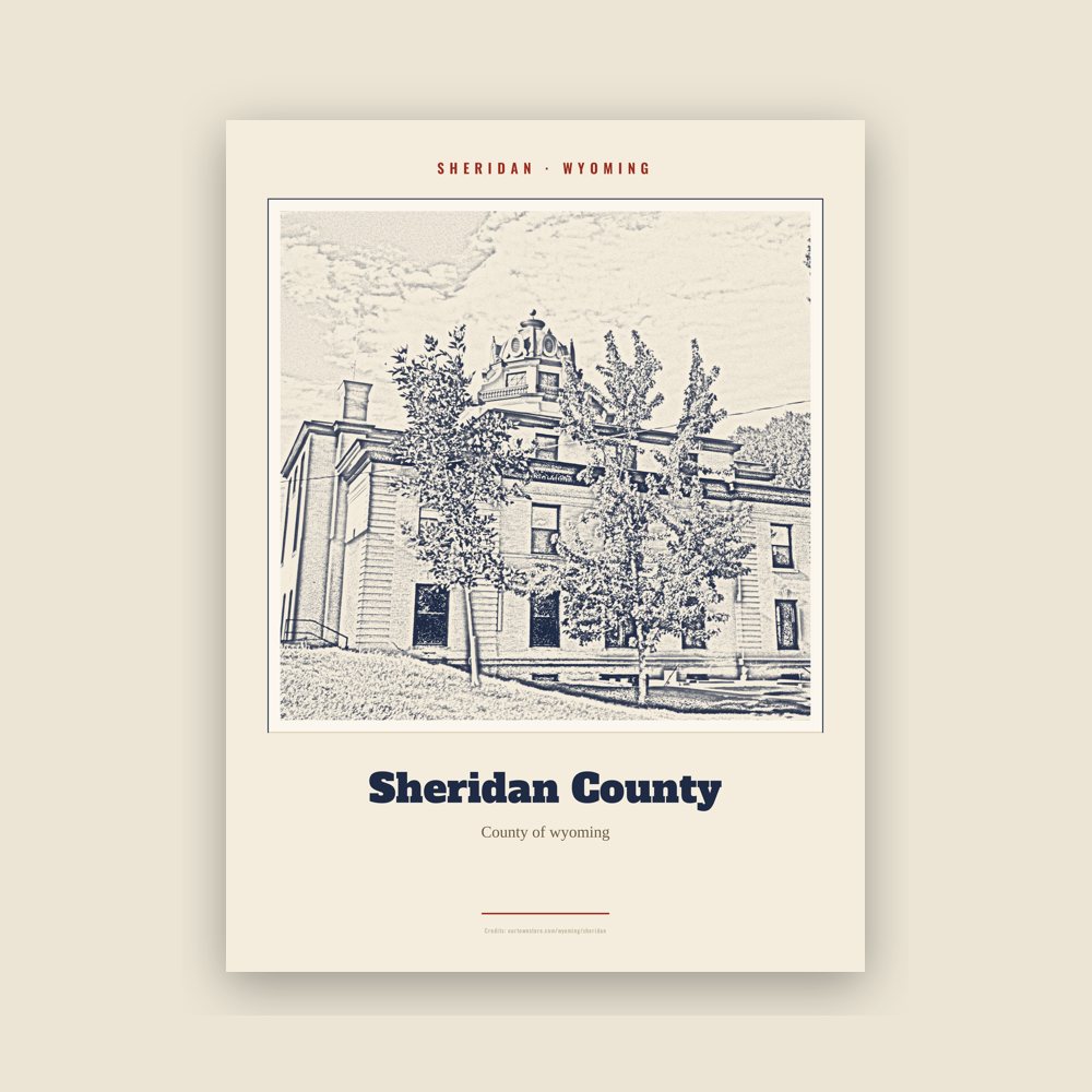 Sheridan Sheridan County Landmark Print