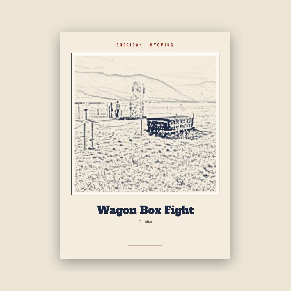 Sheridan Wagon Box Fight Landmark Print