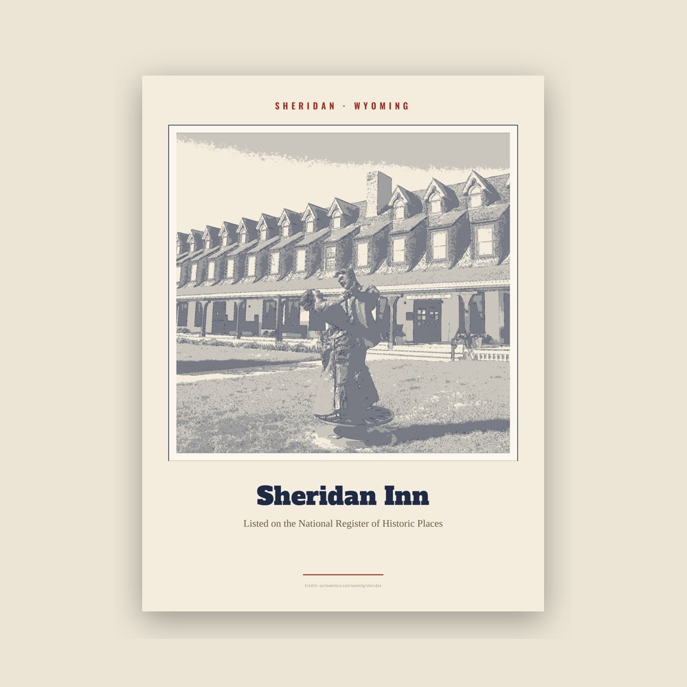 Sheridan Sheridan Inn Landmark Print