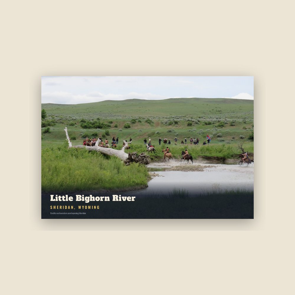 Sheridan Little Bighorn River Postcard