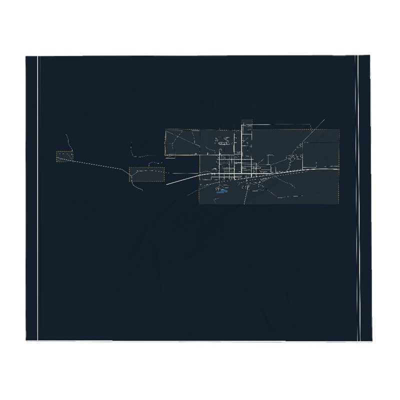 Shoshoni Street Map Throw Blanket
