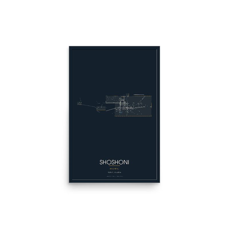 Shoshoni Street Map Poster · Midnight