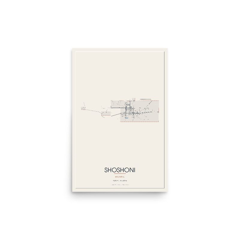 Shoshoni Street Map Poster · Linen