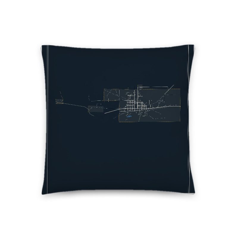 Shoshoni Map Throw Pillow