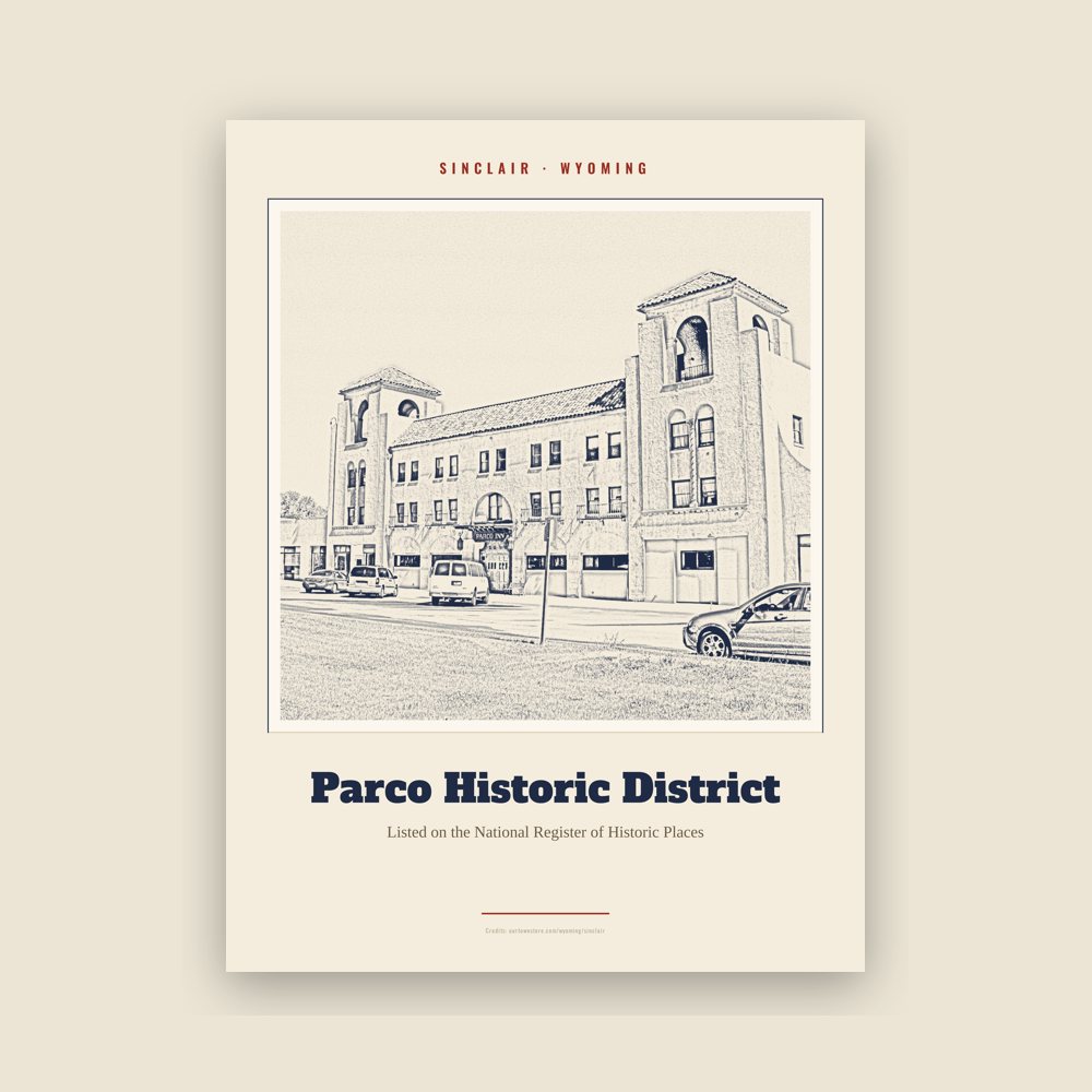 Sinclair Parco Historic District Landmark Print