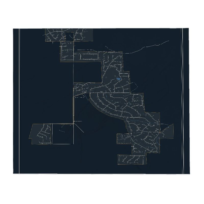 Star Valley Ranch Street Map Throw Blanket