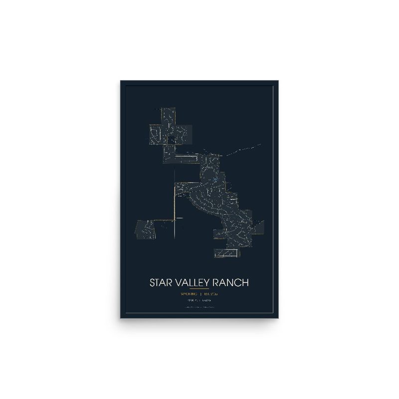 Star Valley Ranch Street Map Poster · Midnight