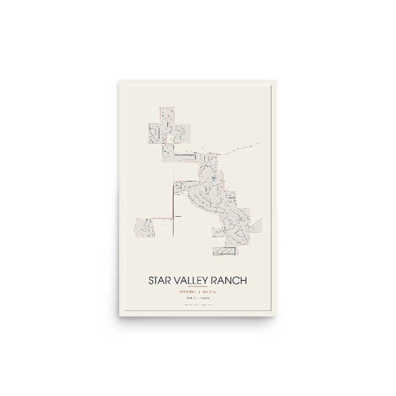 Star Valley Ranch Street Map Poster · Linen