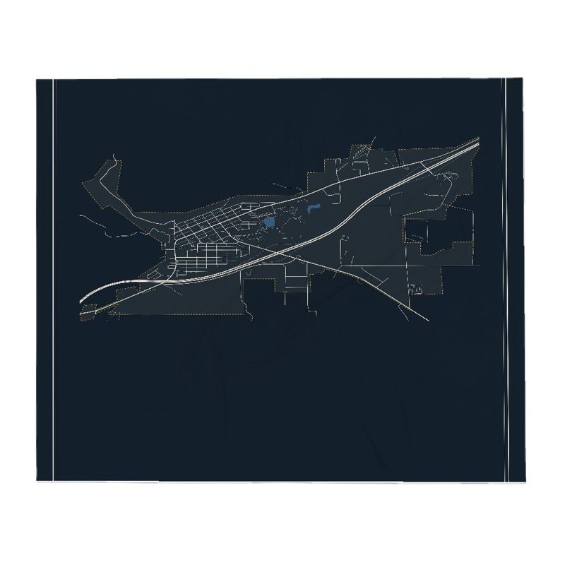 Sundance Street Map Throw Blanket