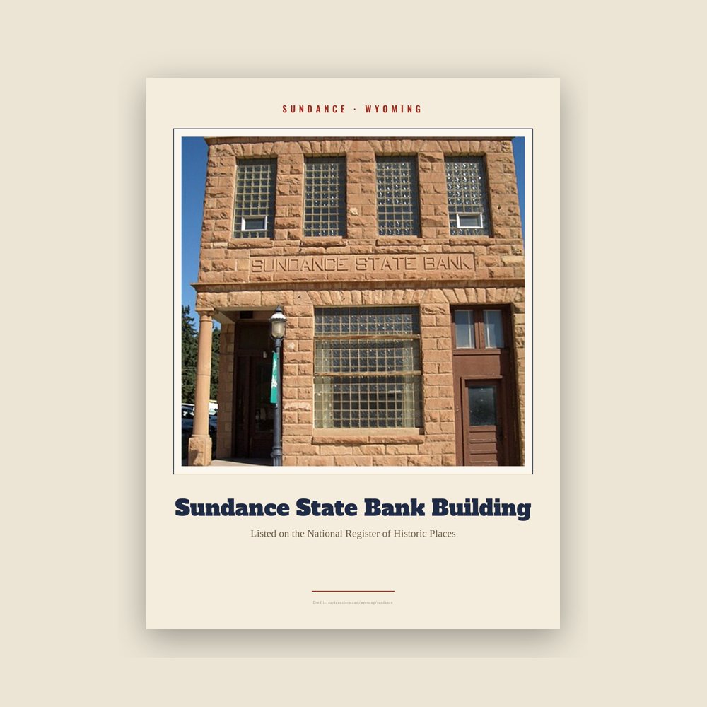 Sundance Sundance State Bank Building Landmark Print