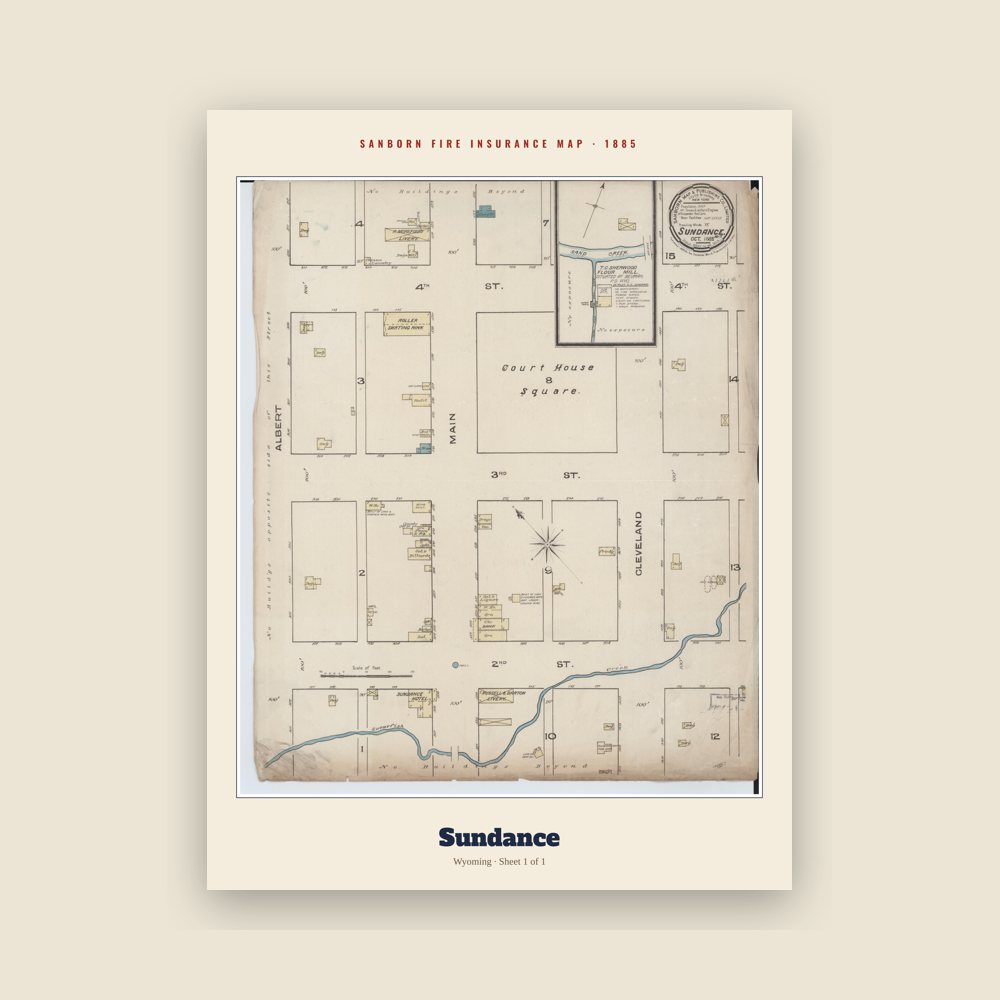 Sundance Sanborn Map Print