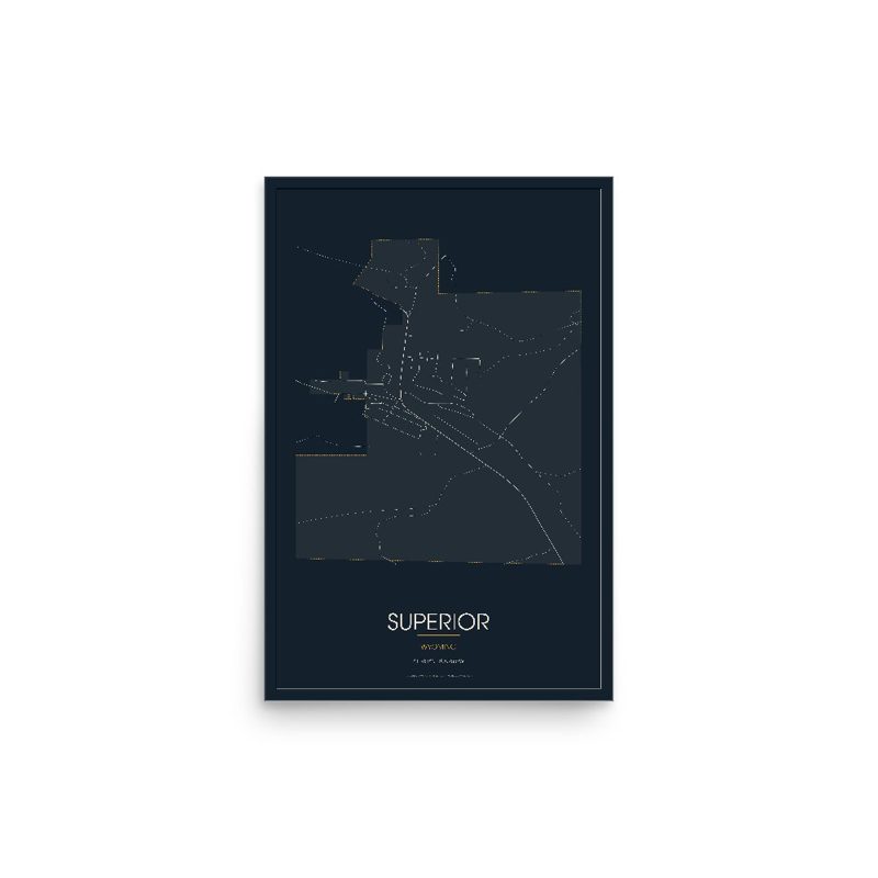 Superior Street Map Poster · Midnight
