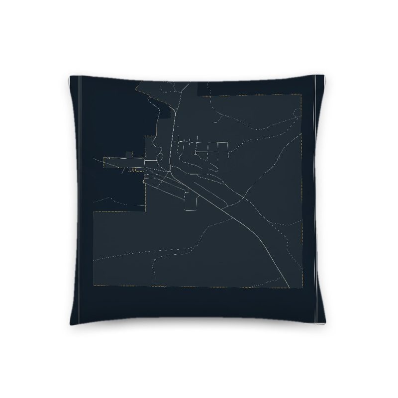 Superior Map Throw Pillow