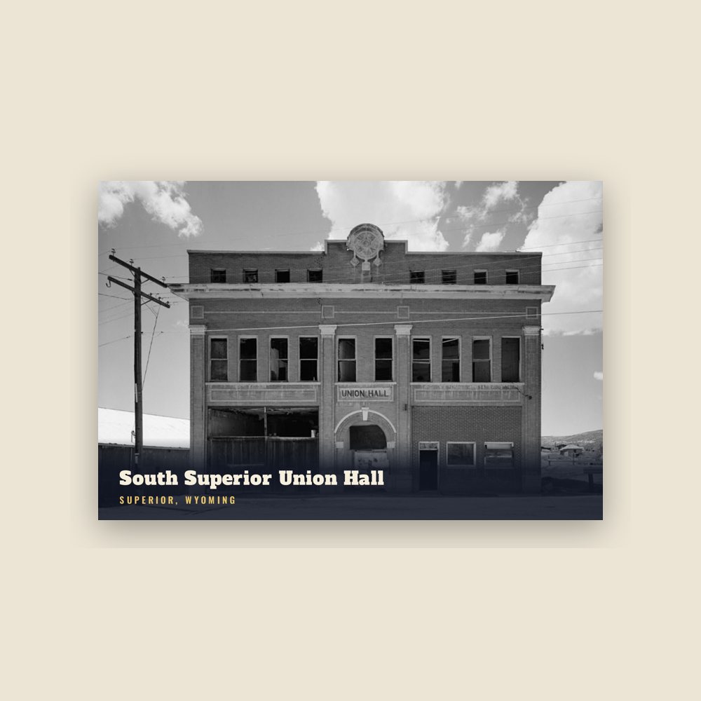 Superior South Superior Union Hall Postcard