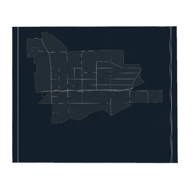 Ten Sleep Street Map Throw Blanket