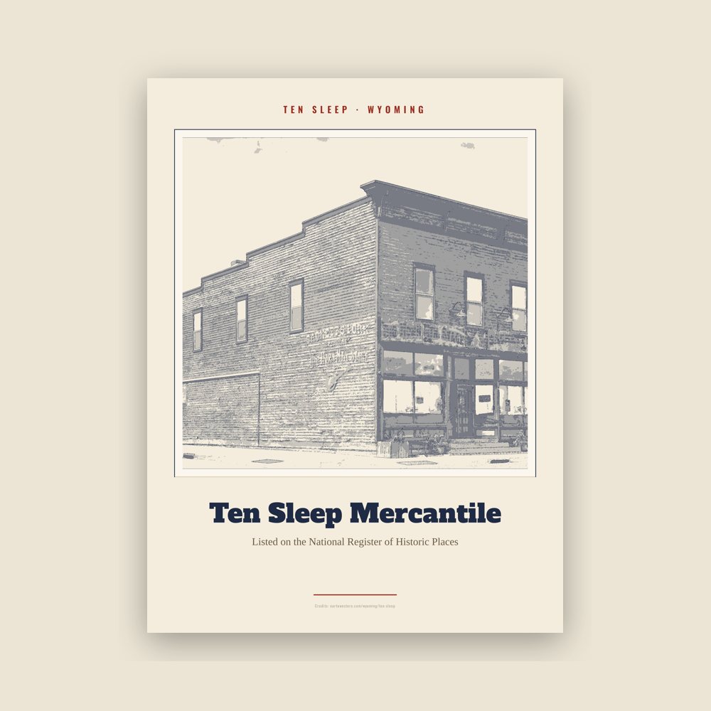 Ten Sleep Ten Sleep Mercantile Landmark Print