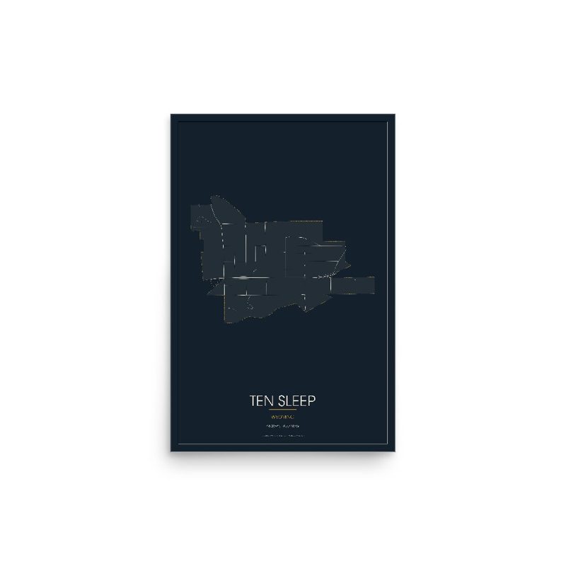 Ten Sleep Street Map Poster · Midnight