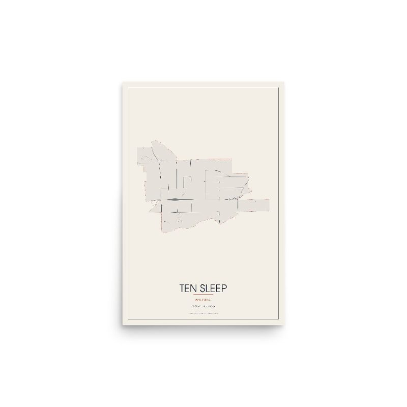 Ten Sleep Street Map Poster · Linen