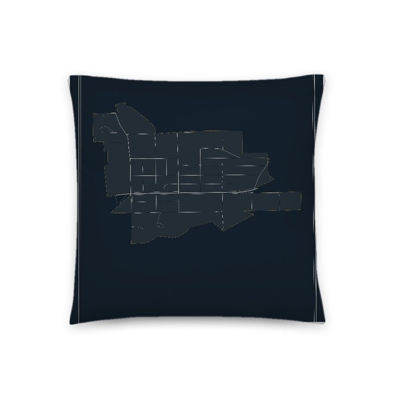 Ten Sleep Map Throw Pillow
