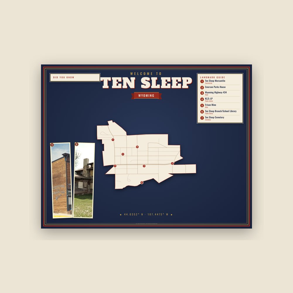 Ten Sleep Map Placemat