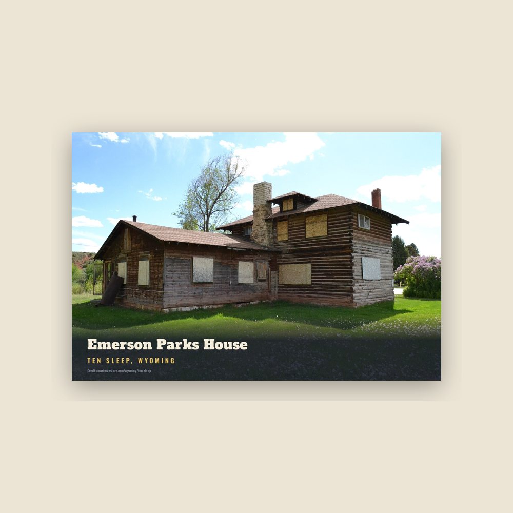 Ten Sleep Emerson Parks House Postcard