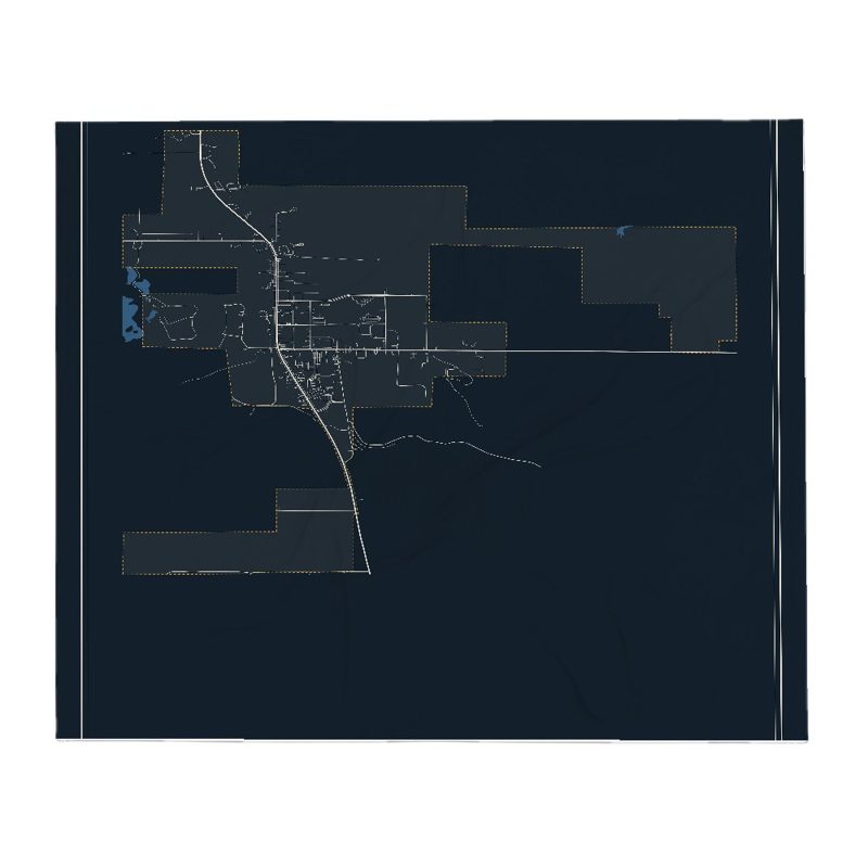 Thayne Street Map Throw Blanket