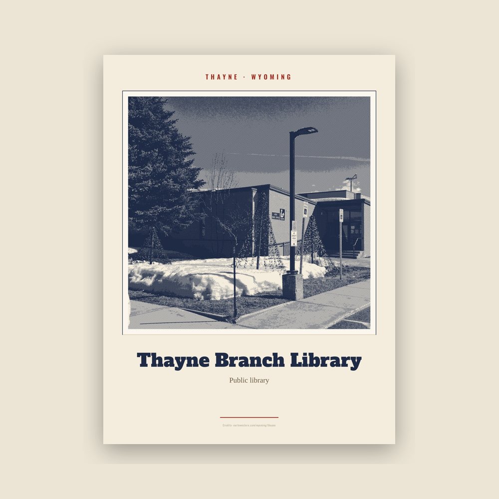 Thayne Thayne Branch Library Landmark Print