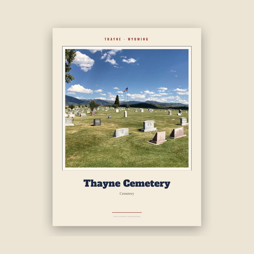 Thayne Thayne Cemetery Landmark Print