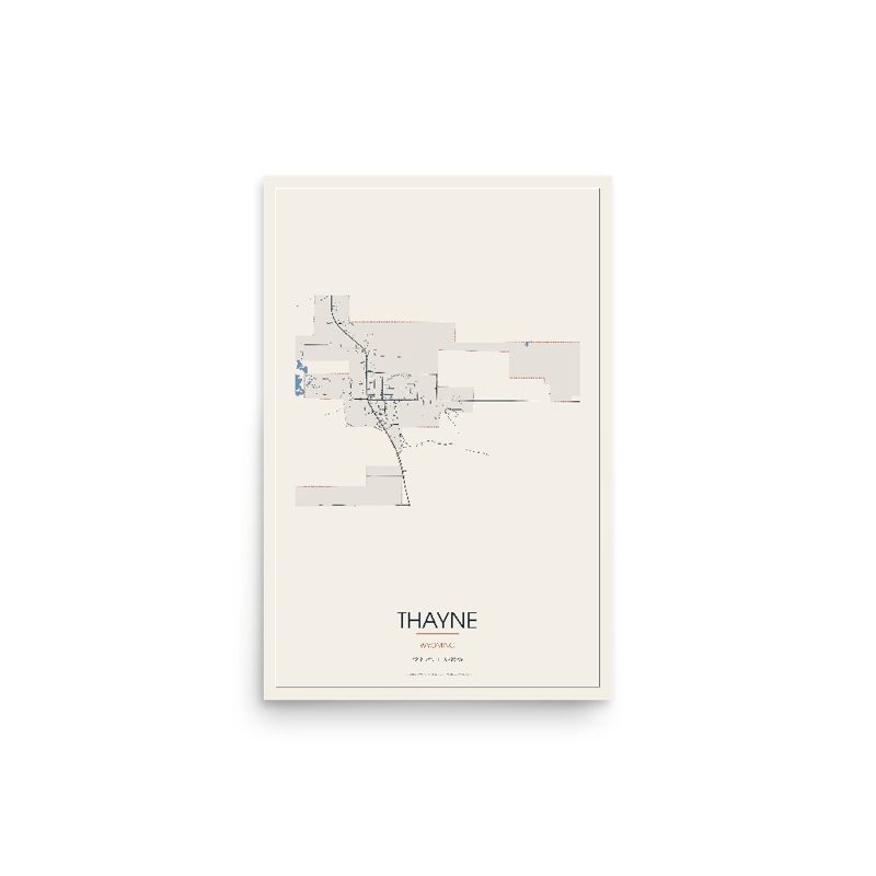 Thayne Street Map Poster · Linen
