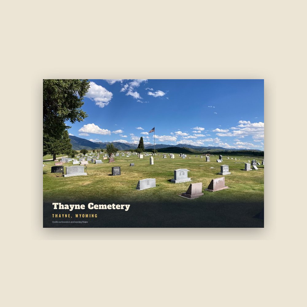Thayne Thayne Cemetery Postcard