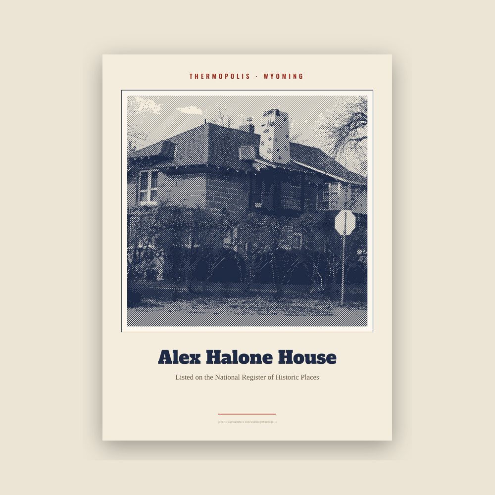 Thermopolis Alex Halone House Landmark Print