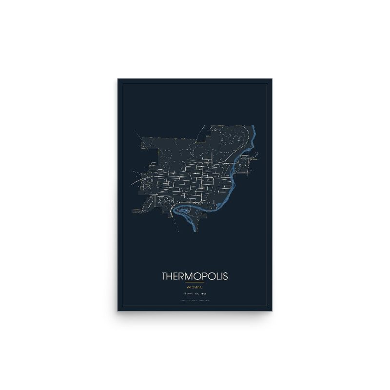 Thermopolis Street Map Poster · Midnight