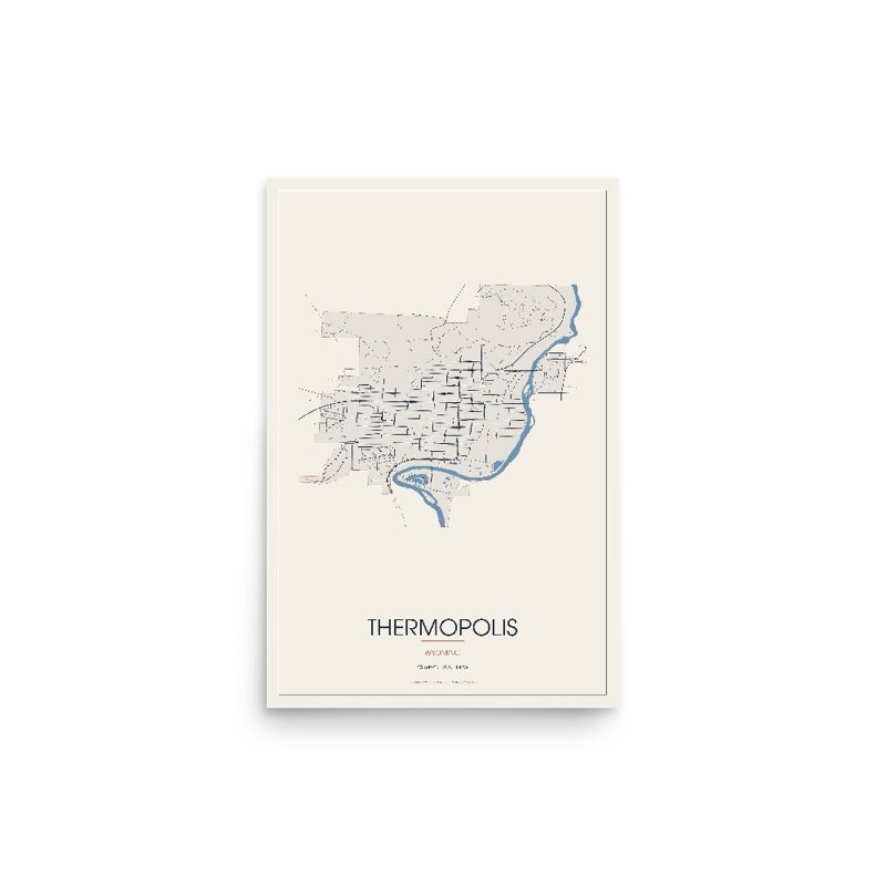 Thermopolis Street Map Poster · Linen