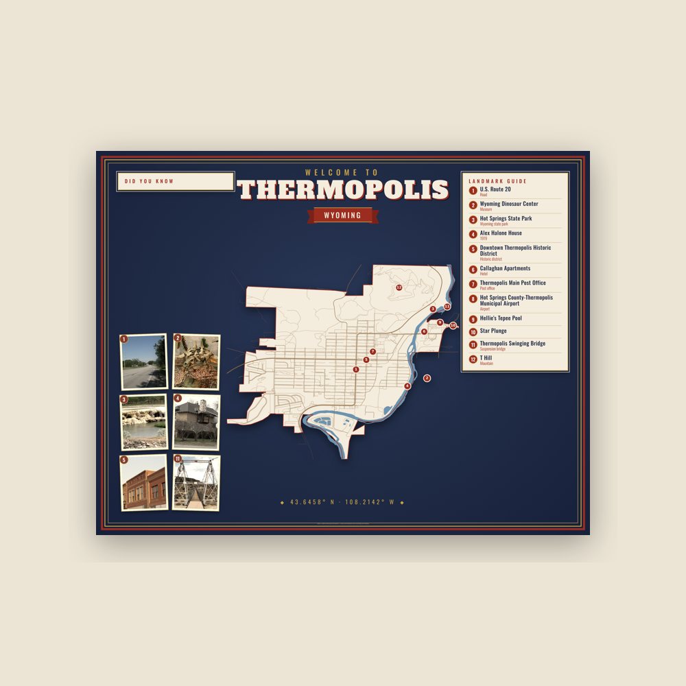 Thermopolis Map Placemat