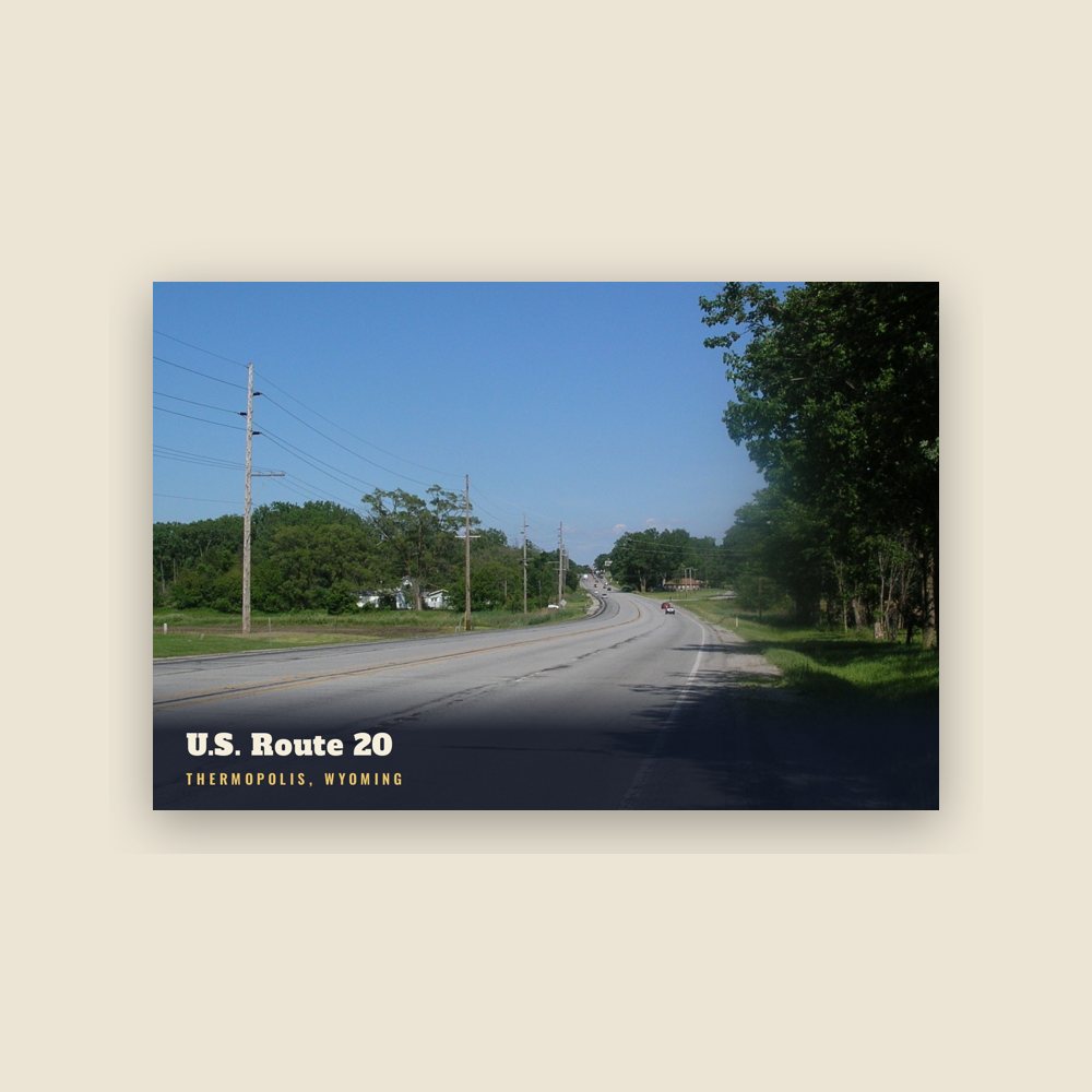 Thermopolis U.S. Route 20 Postcard