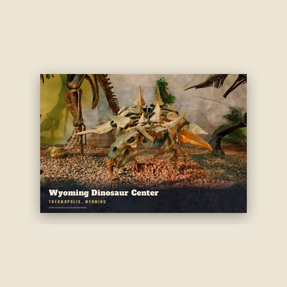 Thermopolis Wyoming Dinosaur Center Postcard